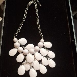 Elegant White Teardrop Necklace